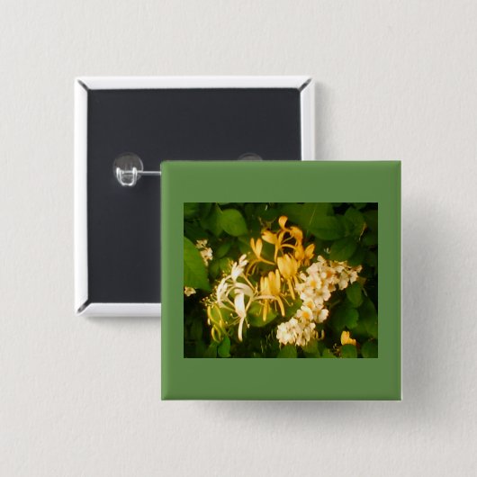 Wild Blooming Rose Honeysuckle Button (Vorne & Hinten)