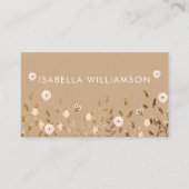 Wild Blossom | Gold Glitzer Floral Elegant Kraft Visitenkarte (Vorderseite)