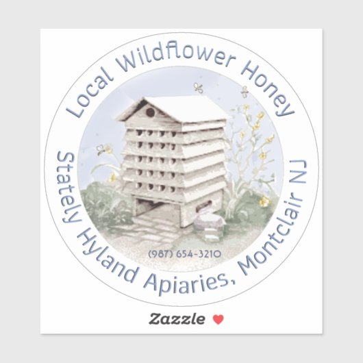 Wild Blossom Honey VEHICLE STICKER TRANSPARENT (Blatt)