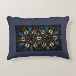 Wild Blue & Gold Design Dekokissen
