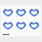 Wild Blue Heart Runder Aufkleber (Blatt)