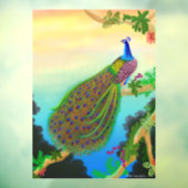 Wild Blue Indian Peacock Window Cling Fensteraufkleber (Blatt 3)