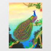 Wild Blue Indian Peacock Window Cling Fensteraufkleber (Blatt)