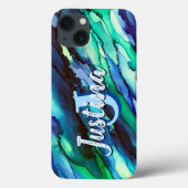 Wild Blue Oceanscape Alcohol Ink Case-Mate iPhone Hülle (Rückseite)