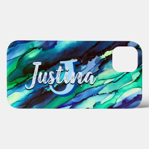 Wild Blue Oceanscape Alcohol Ink Case-Mate iPhone Hülle