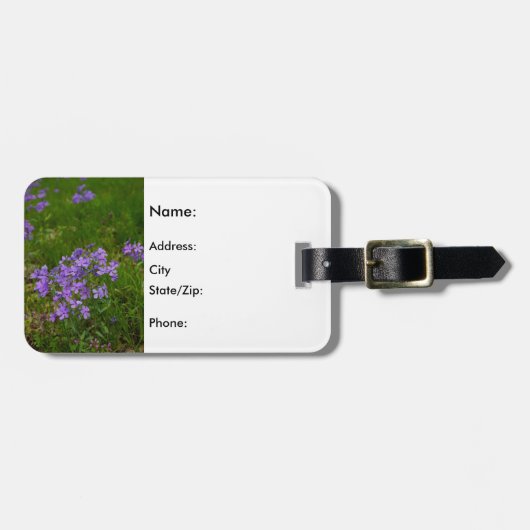 Wild Blue Phlox Gepäckanhänger (Vorderseite horizontal)