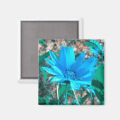 Wild Blue Sunflower Magnet (Vorderseite/Rückseite)