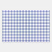 Wild Blue Yonder Gingham Karo Pattern Geschenkpapier Set (Vorderseite 3)