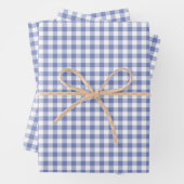 Wild Blue Yonder Gingham Karo Pattern Geschenkpapier Set (Beispiel)