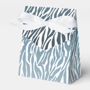 Wild Blue Zebra Print Ombre Geschenkschachtel