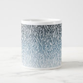 Wild Blue Zebra Print Ombre Jumbo-Tasse (Vorderseite)
