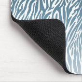 Wild Blue Zebra Print Ombre Mousepad (Ecke)