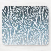Wild Blue Zebra Print Ombre Mousepad (Vorne)