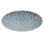 Wild Blue Zebra Print Ombre Schneidebrett (Ecke)