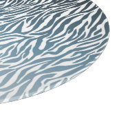 Wild Blue Zebra Print Ombre Schneidebrett (Ecke)