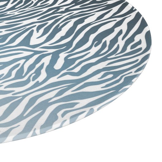 Wild Blue Zebra Print Ombre Schneidebrett (Ecke)