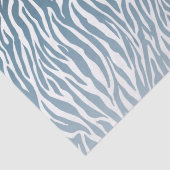 Wild Blue Zebra Print Ombre Seidenpapier (Detail)