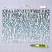 Wild Blue Zebra Print Ombre Seidenpapier (Handwerk)