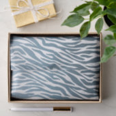 Wild Blue Zebra Print Ombre Seidenpapier (Geschenk)