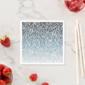 Wild Blue Zebra Print Ombre Serviette (Beispiel)