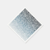 Wild Blue Zebra Print Ombre Serviette (Ecke)