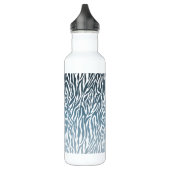 Wild Blue Zebra Print Ombre Trinkflasche (Links)