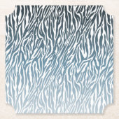Wild Blue Zebra Print Ombre Untersetzer (Vorderseite)