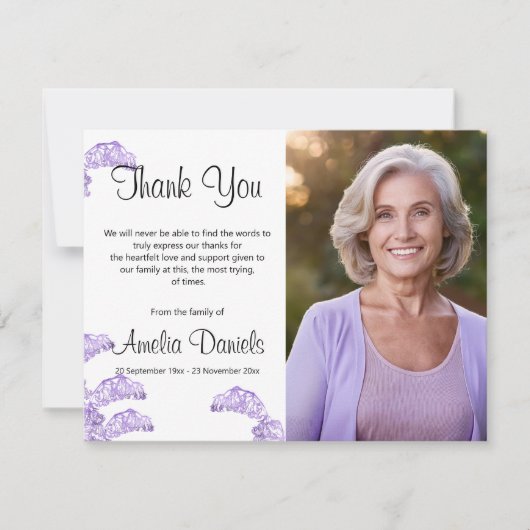 Wild Bluebell Beerdigung Danke, Karten (Vorderseite)