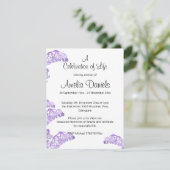 Wild Bluebell Feier zur Lebenskarte Einladung (Stehend Vorderseite)