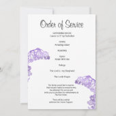 Wild Bluebell in liebevoller Gedächtnisbegräbniska Einladung (Rückseite)