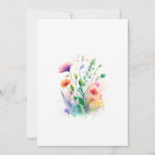 Wild Blume Baby in Bloom Baby Shower Einladung (Rückseite)
