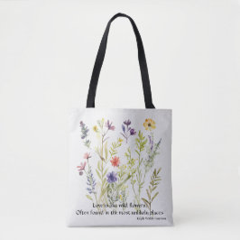 Wild Blume bearbeitbare Zitat von Ralph Waldo Emer Tasche