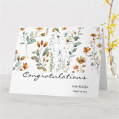 Wild Blume Boho Hochzeit Gruß Karte (Gelbe Blume)