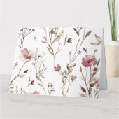 Wild Blume Boho Hochzeit Gruß Karte (Rückseite)