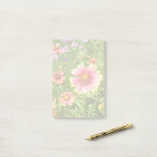 "Wild Blume Delight" Post-it Klebezettel (Auf Schreibtisch)