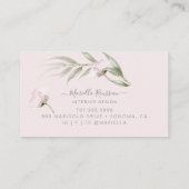 Wild Blume Grüne Gold Glitzer Business Card Visitenkarte (Rückseite)