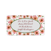 Wild Blume Label Adressaufkleber (Vorne)