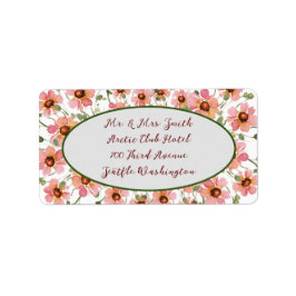 Wild Blume Label Adressaufkleber