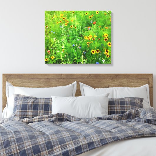 WILD-BLUME LEINWANDDRUCK (Insitu (Schlafzimmer))