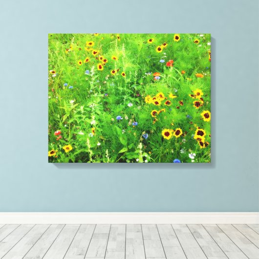 WILD-BLUME LEINWANDDRUCK (Insitu (Holzboden))