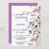 WILD-BLUME LILA FLORALMEADOW-WASSERFARBE EINLADUNG (Vorne/Hinten)