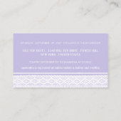 Wild Blume Mason Jar & Lace Baby Shower Ticket Begleitkarte (Rückseite)