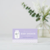 Wild Blume Mason Jar & Lace Baby Shower Ticket Begleitkarte (Stehend Vorderseite)