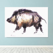 Wild Boar 1999 Leinwanddruck (Insitu (Holzboden))