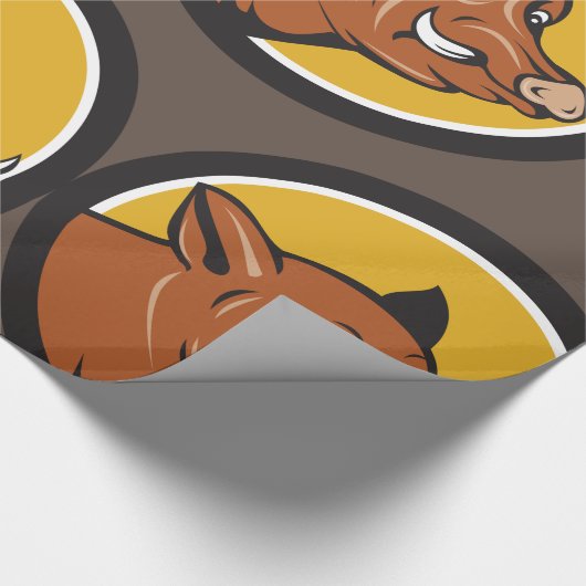 Wild Boar Geschenkpapier (Ecke)