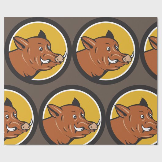 Wild Boar Geschenkpapier (Flach)