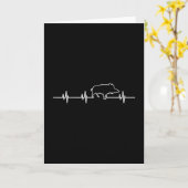 Wild Boar Heartbeat Ekg Hog Hunter Hunt Hunting Karte (Gelbe Blume)