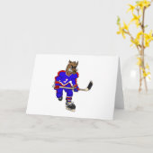 Wild Boar Hockey Player Karte (Gelbe Blume)