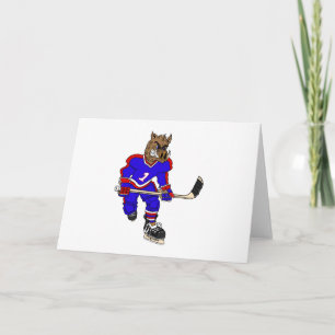 Wild Boar Hockey Player Karte