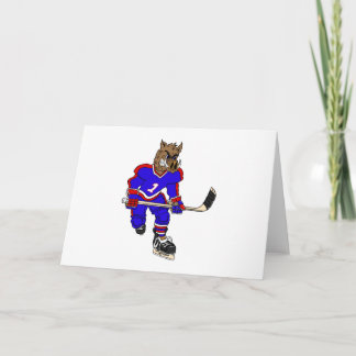 Wild Boar Hockey Player Karte